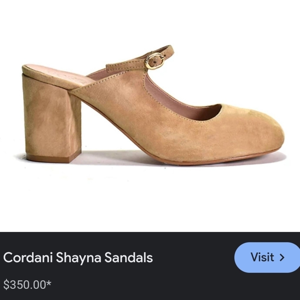 Cordani Shayna‎ Tan Block Heels Size 35